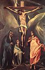 John Wall Art - Christ on the Cross with the Two Maries and St John